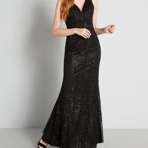 Cloaked and loaded maxi dress